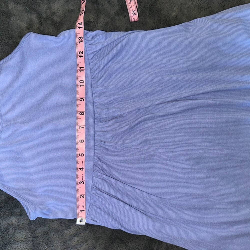 Periwinkle Spaghetti Strap Ribbed Sundress - Picture 6 of 12